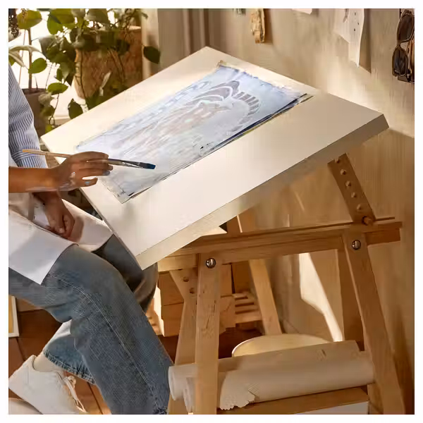 LAGKAPTEN / MITTBACK Письменный стол - белый/береза 140x60 см - фото 5