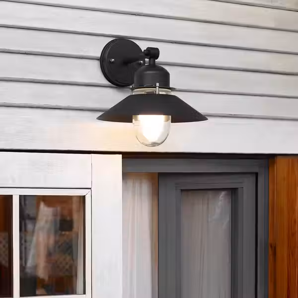 UPPLID Бра - для сада чёрный 28 см - схема-чертеж с размерами