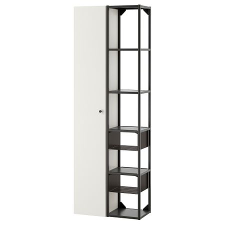 Комбинация для хранения, антрацит, белый, 60x32x180 см IKEA BEGIVENHET БЕГИВЕНХЕТ 093.314.73