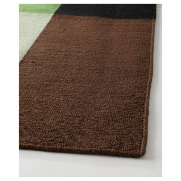 Ковер, безворсовый СТОКГОЛЬМ, в клетку ручная работа, зеленый в клетку зеленый (250x350 см) - фото 2