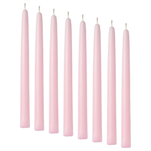 Неароматическая свеча, светло-розовый 25 см IKEA КЛОКХЕТ 704.525.26 - фото 1