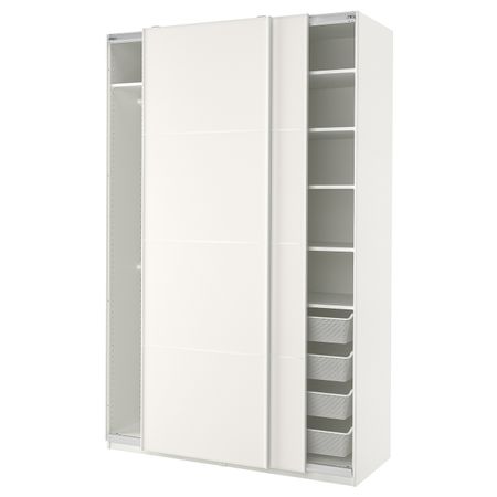 Гардероб, комбинация, белый 150x66x236 см IKEA PAX ПАКС / MEHAMN МЕХАМН 094.781.20