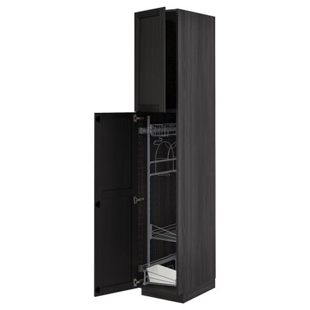 Высокий шкаф с отделением для аксессуаров для уборки, 40x60x220 cm IKEA METOD МЕТОД 694.691.08