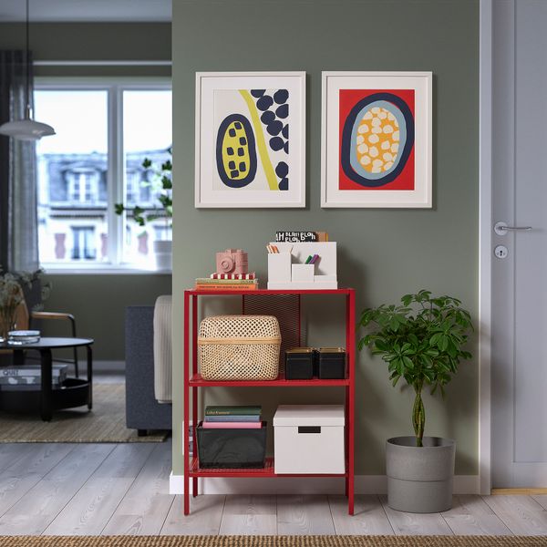 Стеллаж, 60x30x80 см, красный IKEA BAGGEBO БАГГЕБО 205.341.67 - фото 3