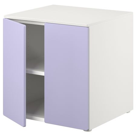 Шкаф, белый сиреневый, с 1 полкой, 60x57x63 см IKEA PLATSA ПЛАТСАA ПЛАТСА, SMÅSTAD СМОСТАД 195.426.58