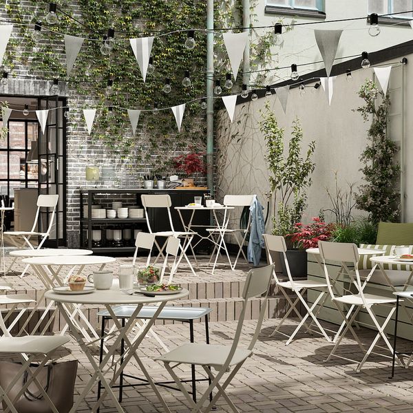 Садовый стол, складной бежевый 65 см IKEA SALTHOLMEN САЛЬТХОЛЬМЕН 403.761.76 - фото 10