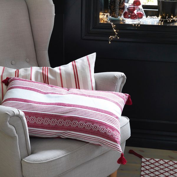 Подушка, белый, красный, 40x65 см IKEA ВИНТЕР 2019 904.474.16 - схема-чертеж с размерами