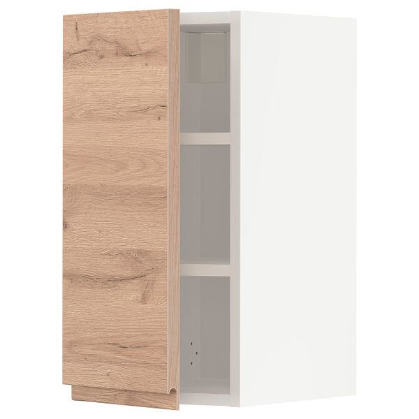 Навесной шкаф с полками, белый/Воксторп под дуб 30x60 см IKEA METOD МЕТОД 194.141.99 - схема-чертеж с размерами