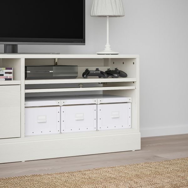 Тумба под ТВ, с цоколем, белый 160x62x47 см IKEA HAVSTA ХАВСТА 403.886.31 - фото 3