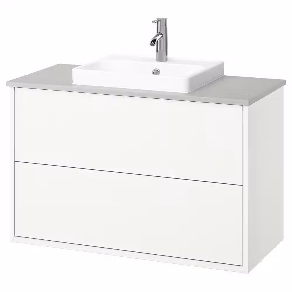 HAVBÄCK / ORRSJÖN ОРРШЁН Шкаф с ящиками/раковина/смеситель - фото 1