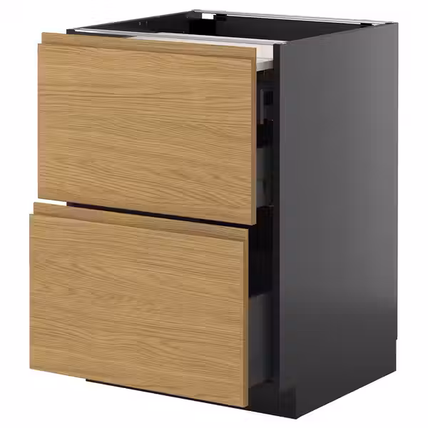 METOD / KNIVSHULT Напольный шкаф с выдвиж панелью/3ящ - фото 1