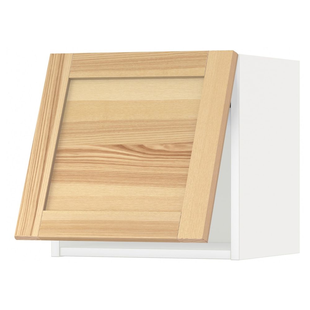 Горизонтальный навесной шкаф, белый/Торхэмн ясень 40x40 см IKEA METOD МЕТОД 093.923.53 - схема-чертеж с размерами