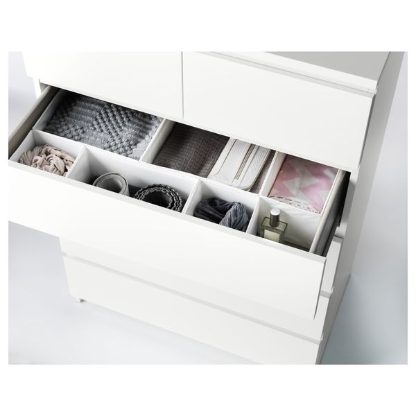 Комод с 6 ящиками МАЛЬМ, белый (80x123 см) - фото 3