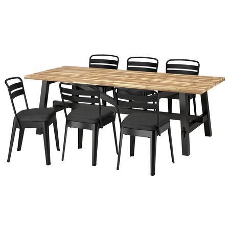 SKOGSTA / RAMSNÄS Стол и 6 стульев