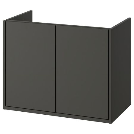 HAVBÄCK Шкаф под раковину с дверцами - темно-серый 80x48x63 см