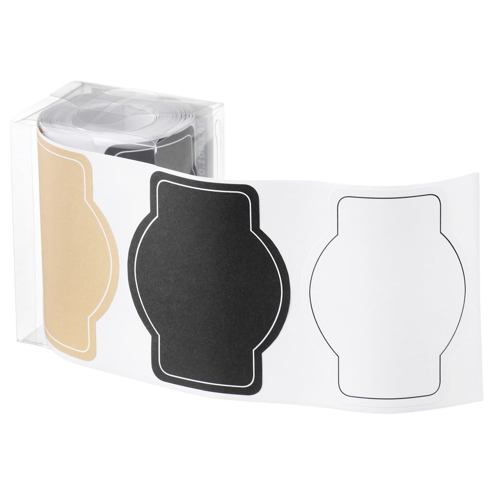 Наклейки, черный естественный, белый IKEA ГИВАНДЕ 804.139.83 - фото 1