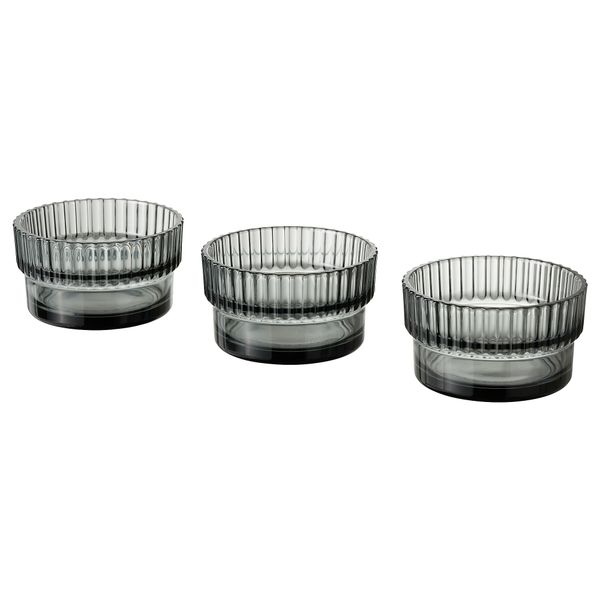 Подсвечник, серый, 4.5 см IKEA GRADVIS ГРАДВИС 805.388.84 - фото 1
