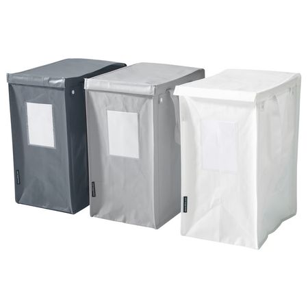 DIMPA Мешок д/сортировки мусора - белый/темно-серый/светло-серый 22x35x45 см/35 л