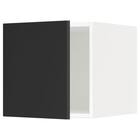 Верхний шкаф, белый/Юдевалла антрацит 40x40 см IKEA METOD МЕТОД 492.404.09