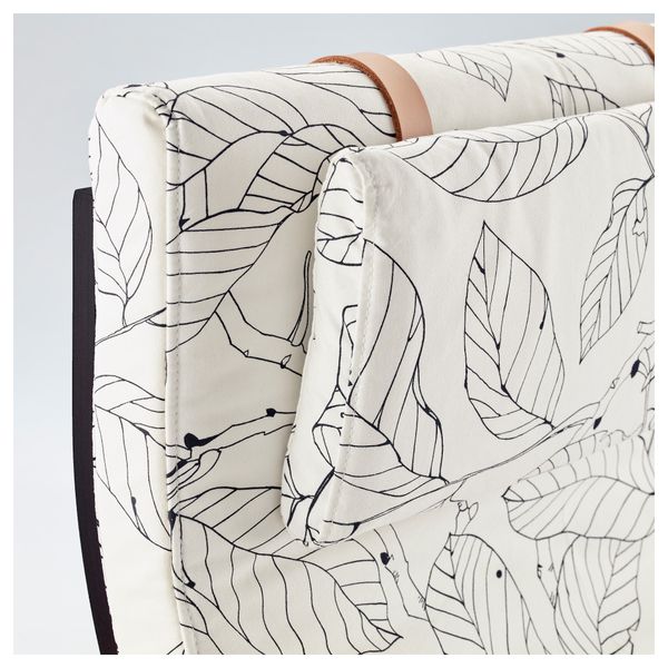 Кресло ПОЭНГ, черно-коричневый, Висланда черный/белый - фото 3