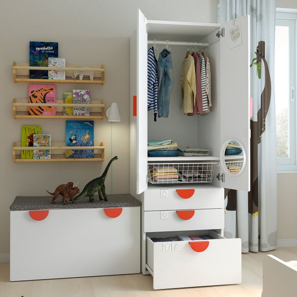 Комбинация для хранения, белый белый/со скамьей 150x57x181 см IKEA SMÅSTAD СМОСТАД / OPPHUS ОПХУС 794.287.54 - фото 3