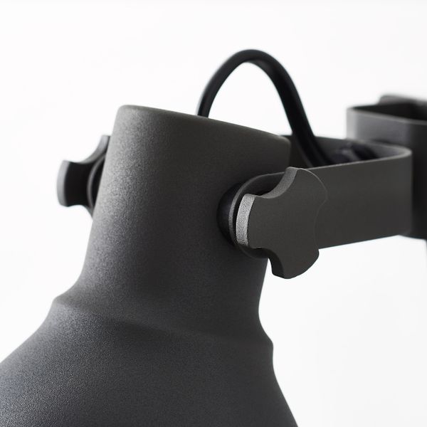 Настенный софит, лампа с зажимом, темно-серый IKEA HEKTAR ХЕКТАР 903.867.43 - схема-чертеж с размерами