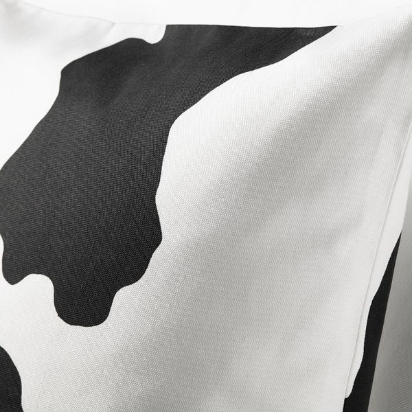 Чехол на подушку, белый, черный 50x50 см IKEA РАНВЕЙГ 603.958.00 - фото 2