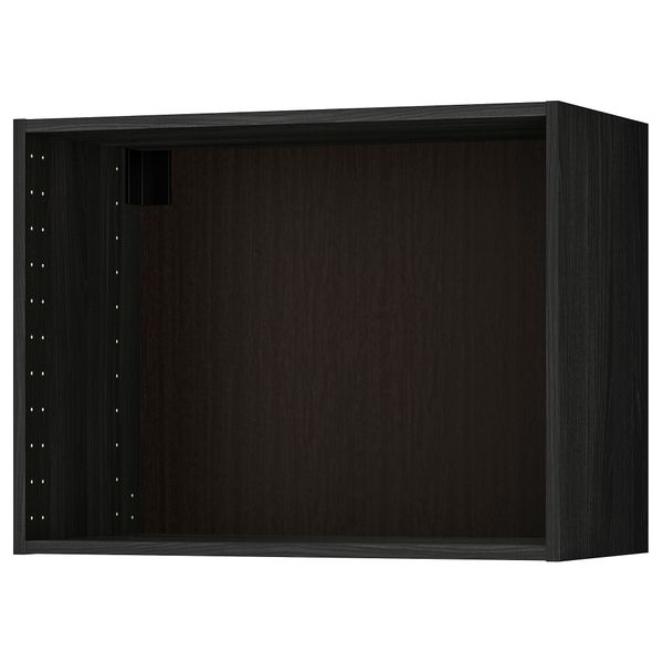 Каркас навесного шкафа, под дерево черный, 80x37x60 см IKEA METOD МЕТОД 602.055.55 - схема-чертеж с размерами