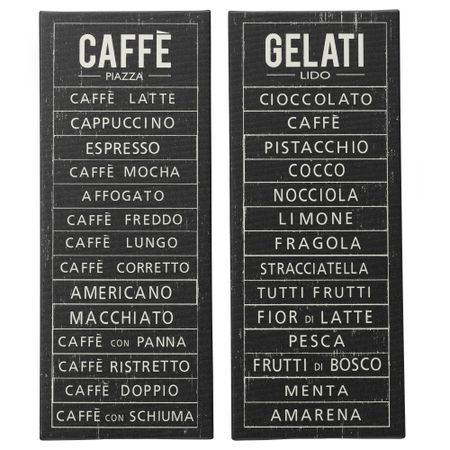 Картина, 2 шт ПЬЕТТЕРИД, Меню (20x50 см)