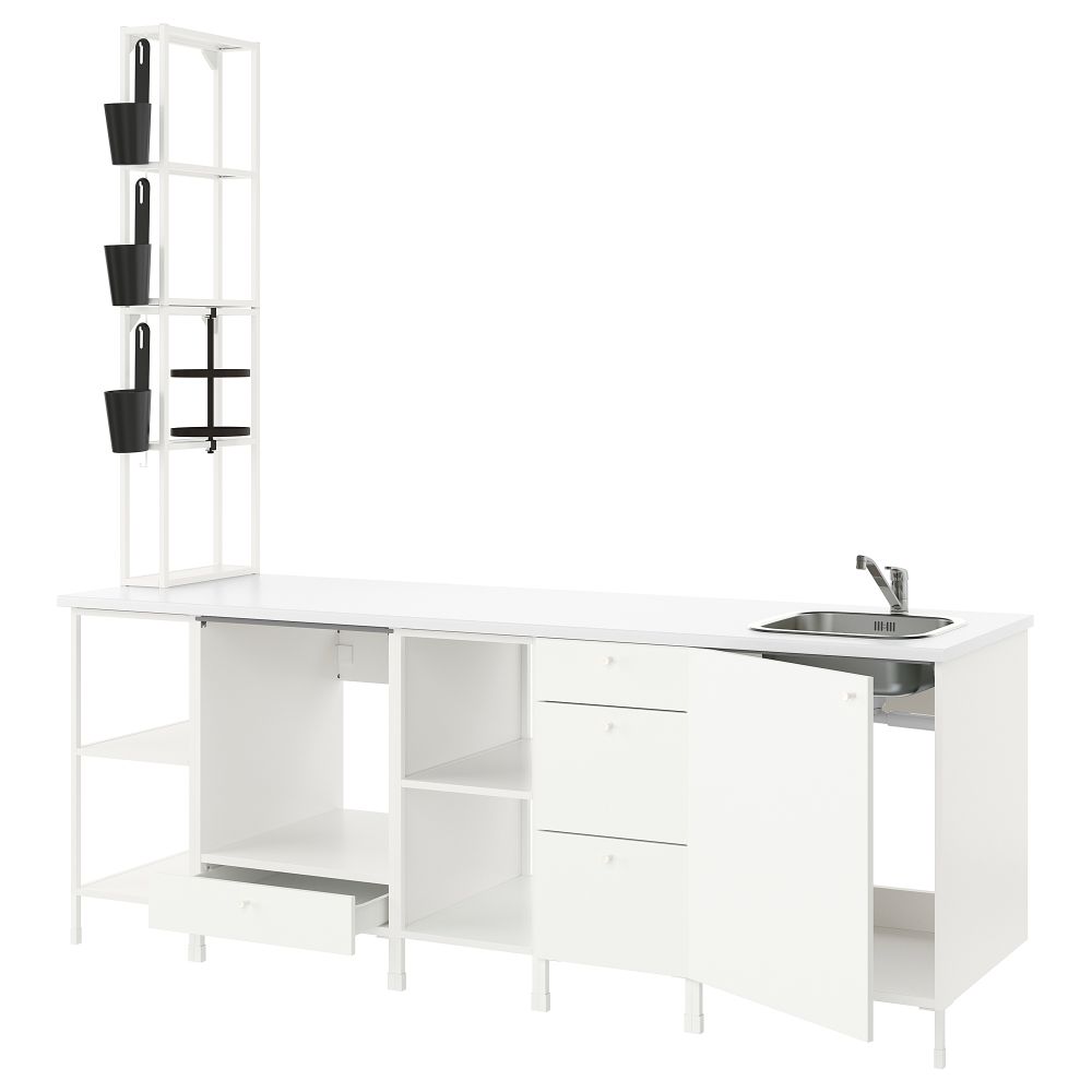 Кухня, белый, 243x63.5x241 см IKEA BEGIVENHET БЕГИВЕНХЕТ 593.379.34 - фото 1