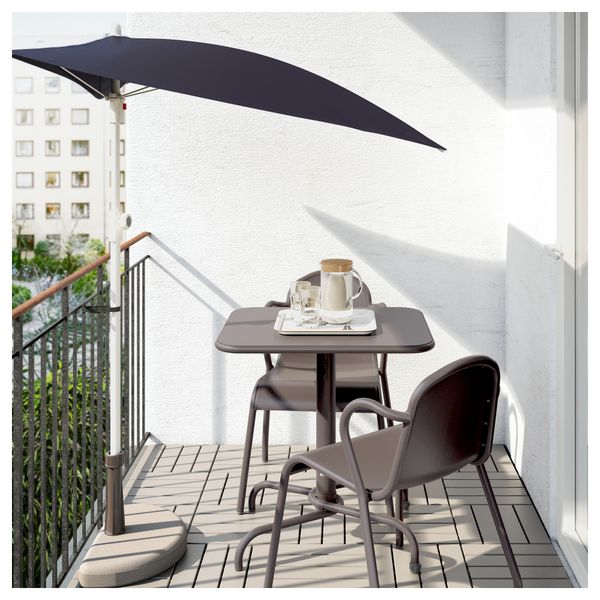 Садовый стол ТУНХОЛЬМЕН, темно-коричневый (58x69 см) - фото 2