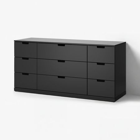 NORDLI Комод с 9 ящиками - антрацит 160x76 см
