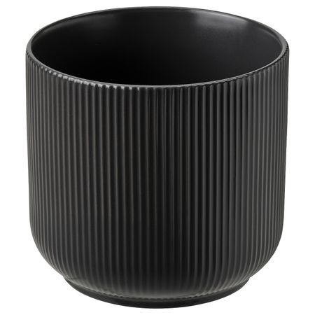 Кашпо, для дома, улицы черный 12 см IKEA GRADVIS ГРАДВИС 904.947.90