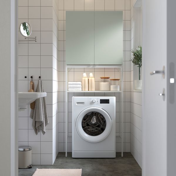 Комбинация для хранения, белый, бледный серо-зеленый, 80x32x204 см IKEA BEGIVENHET БЕГИВЕНХЕТ 594.973.19 - фото 3