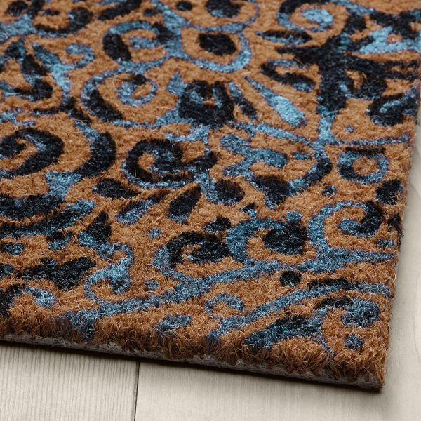 Придверный коврик, неокрашенный/синий 40x60 см IKEA ÄNGSKLOCKA ЭНГСКЛОККА 805.001.31 - фото 2