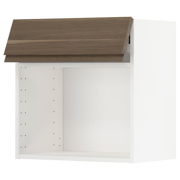 Навесной шкаф для СВЧ-печи, белый/Воксторп грецкий орех 60x60 см IKEA МЕТОД 392.248.48 - схема-чертеж с размерами