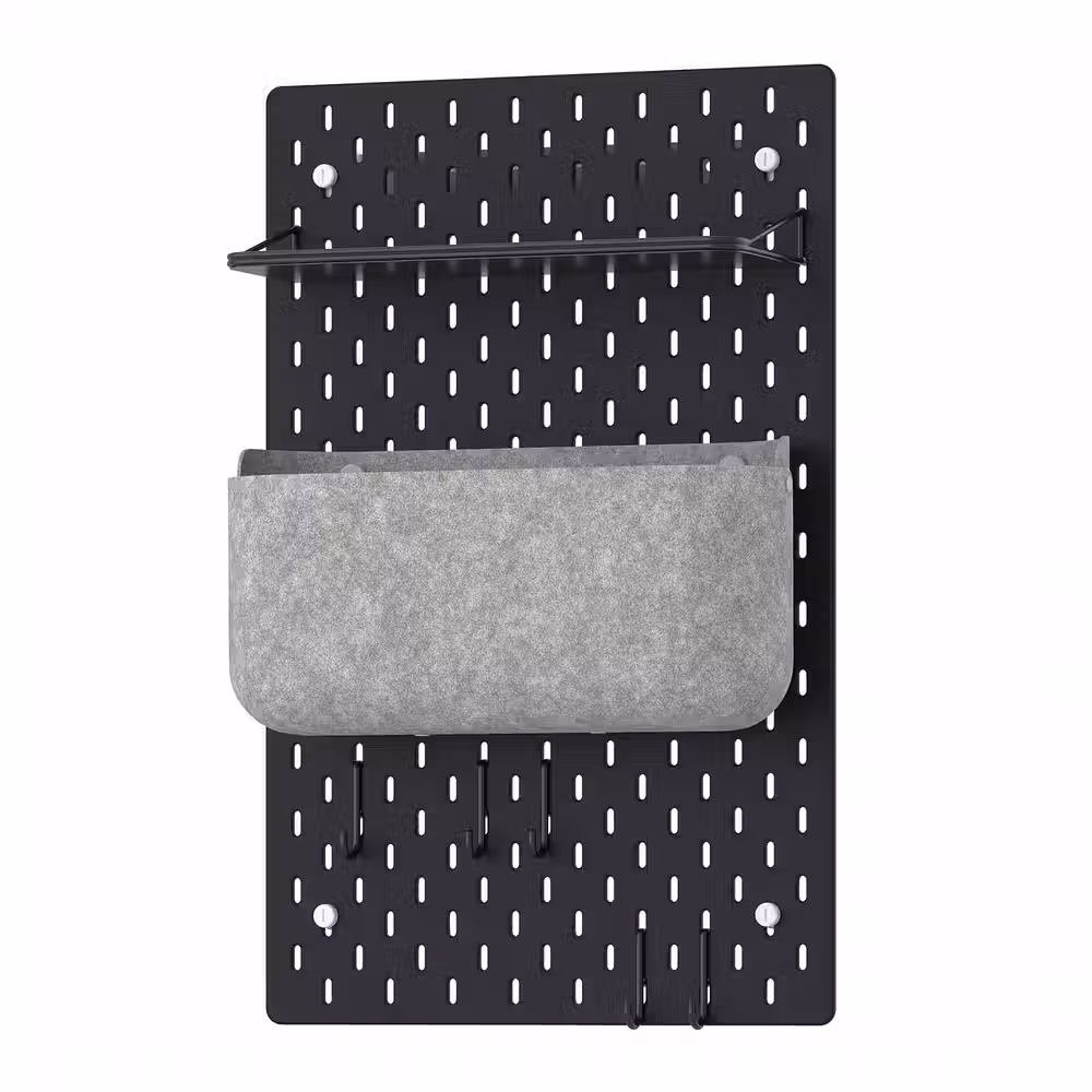 SKÅDIS Настенная панель, комбинация - чёрный 36x56 см - фото 1