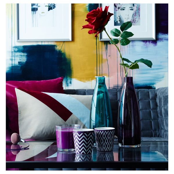 Ароматическая свеча в стакане СПРАЛЛА, сиреневый Алоэ вера, сиреневый - фото 4