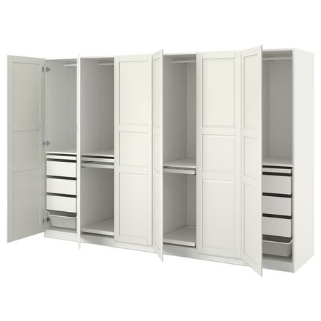 PAX / TYSSEDAL Гардероб, комбинация - белый/белый 300x60x201 см