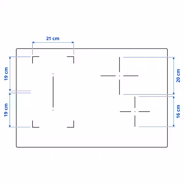 IKEA, дополнительный ракурс - схема-чертеж с размерами
