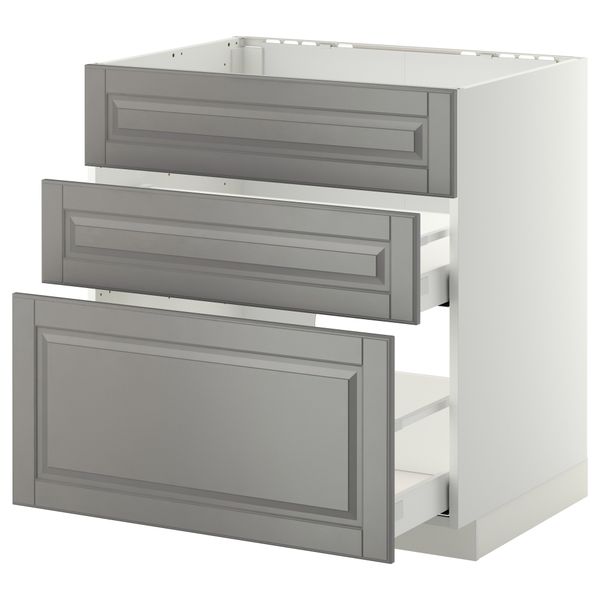 Напольный шкаф под мойку + 3 фронтальных панель, 2 ящика, 80x60 cm IKEA METOD МЕТОД, MAXIMERA МАКСИМЕРА 690.280.54 - фото 2