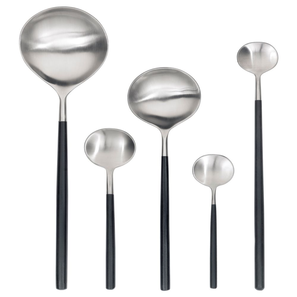 Сервировочные ложки, 5 шт. СИТТНИНГ, черный - фото 1