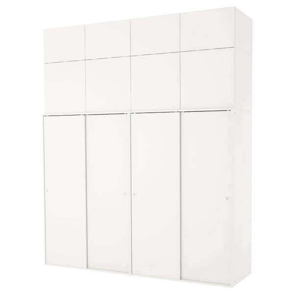 Гардероб, белый/Фоннес белый 240x62x281 см IKEA OPPHUS ОПХУС 292.401.65 - схема-чертеж с размерами