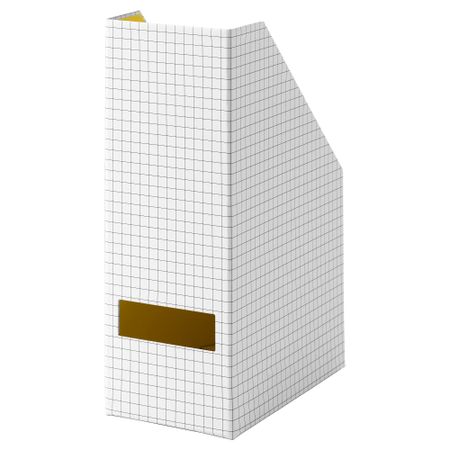 Подставка для журналов ХЕЙСАН, желтый, белый