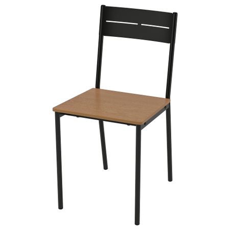 Стул, черный, коричневая морилка IKEA SANDSBERG САНДСБЕРГ 704.129.60