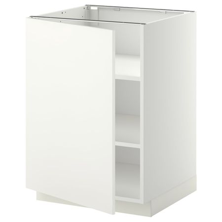 Напольный шкаф с полками, белый/Хэггеби белый 60x60 см IKEA METOD МЕТОД 492.261.25