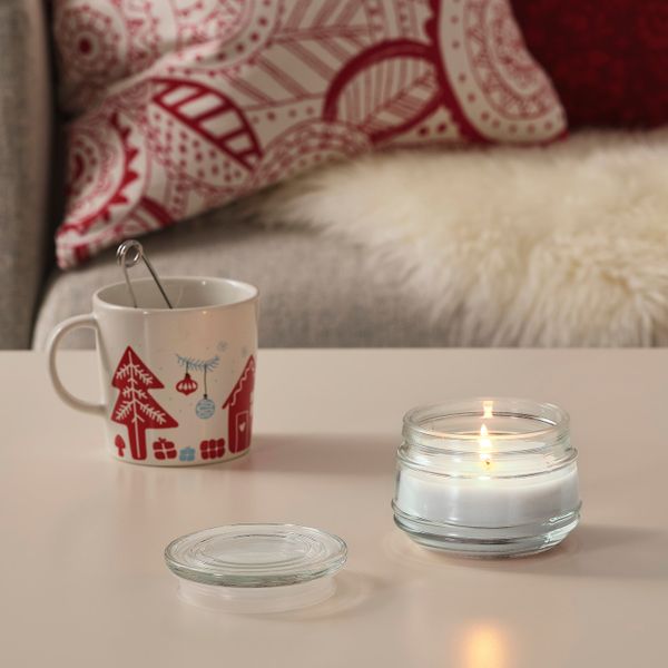 Ароматическая свеча в стакане, Сладкий жасмин, 7.5 см IKEA ВИНТЕРФЕСТ 104.321.26 - фото 2