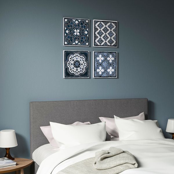 Картина, Синие узоры 30x30 см IKEA ПЬЕТТЕРИД 704.382.72 - схема-чертеж с размерами