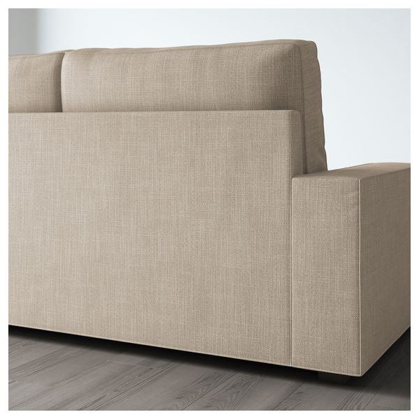 3-местный диван-кровать ВИЛАСУНД, Хилларед бежевый - схема-чертеж с размерами