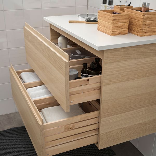 Шкаф для раковины с 2 ящиками, 82x49x60 cm IKEA TOLKEN ТОЛКЕН, GODMORGON ГОДМОРГОН 292.954.74 - фото 4